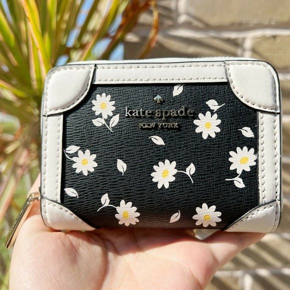 kate spade Handbags - Kate Spade Zip Card Case Wallet Black White